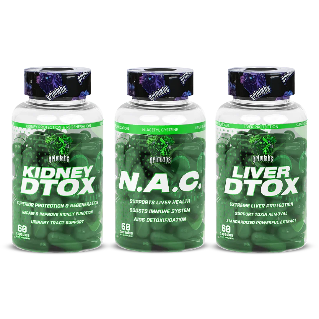 GRIMLABS DETOX SETİ - KIDNEY DTOX & LIVER DTOX & N.A.C.